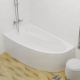 Акриловая ванна 1ACReal Мадрид R 170x95 см, угловая, с каркасом, асимметричная