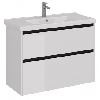 Тумба для комплекта LEMARK Combi 100, 2 ящика, белая, под раковину Гармония 100