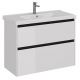 Тумба для комплекта LEMARK Combi 100, 2 ящика, белая, под раковину Гармония 100