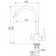 Смеситель для кухни с подключением к фильтру с питьевой водой GRANULA 2168 арктик