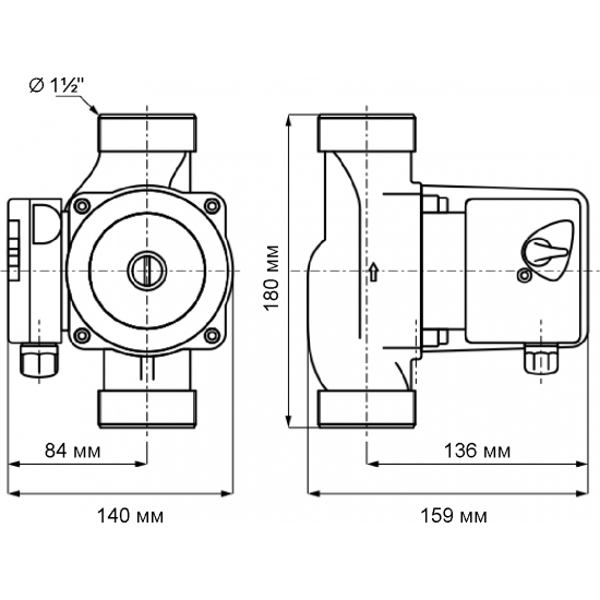 Циркуляционный насос UNIPUMP UPC 25-80 180