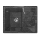 Мойка для кухни керамогранит MIXLINE ML GM Gloss 05 с крылом черная 480*620*180 мм