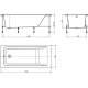 Акриловая ванна ROCA Easy ZRU9302899 без опоры 170x75 см