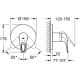 Встраиваемый смеситель для душа и ванны GROHE Eurostyle Solid 24048003 С ВНУТРЕННЕЙ ЧАСТЬЮ, хром