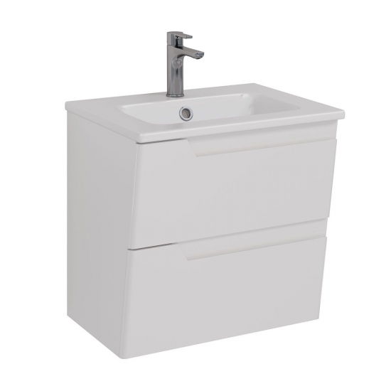 Тумба для комплекта LEMARK Miano 60 подвесная, 2 ящика, белая, под раковину Эйфория 60