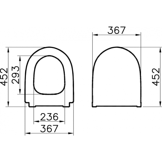 Сиденье для унитаза VITRA Sento 120-483-009 с микролифтом, матовая чёрное