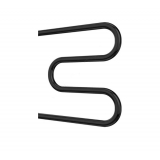 Полотенцесушитель водяной TERMINUS M-образный AISI 32х2 500х500 чёрный матовый