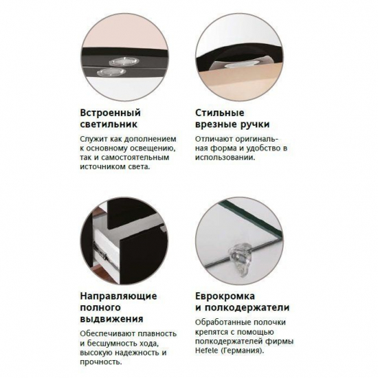 Тумба с раковиной STYLE LINE Жасмин-2 50 Люкс Plus, белая, раковина Como 50