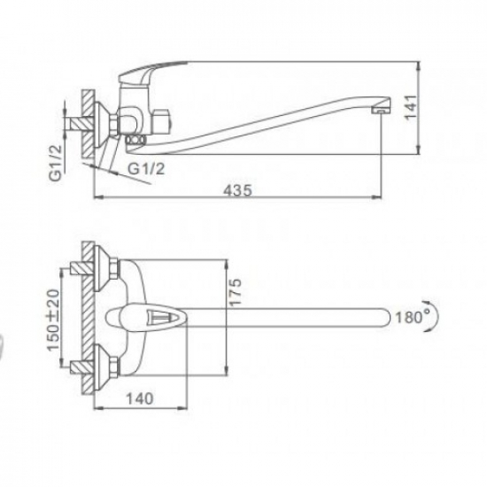 Смеситель для ванны FRAP F2239-B