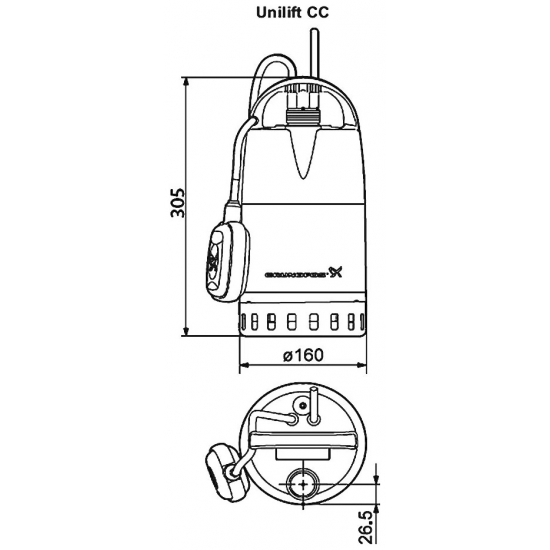 Дренажный насос GRUNDFOS UNILIFT CC7 A1