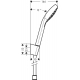 Душевой набор HANSGROHE Croma Select E 26412400, белый, хром