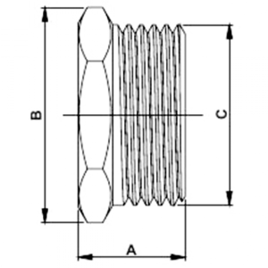 Футорка резьбовая FRAP F335.0807 - 1 1/2" x 1 1/4"