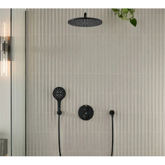 Лейка для душа GROHE Rainshower SmartActive 130 22127KF0 фантомный чёрный
