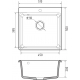 Мойка для кухни GRANFEST Level 510 510х500 мм, топаз