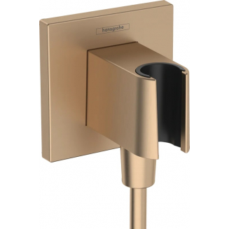 Шланговое подключение HANSGROHE FixFit Porter E 26889140 шлифованная бронза