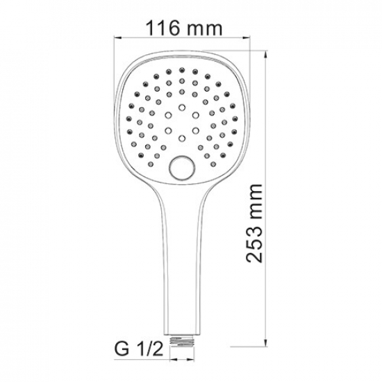 Лейка для душа WASSERKRAFT A050 светлая бронза