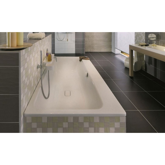 Ванна стальная KALDEWEI  Asymmetric Duo 180x90 standart mod 742, Easy clean, alpine white, без ножек