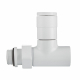 Набор дизайн-вентилей ROYAL THERMO PIANO прямой 1/2" (белый)