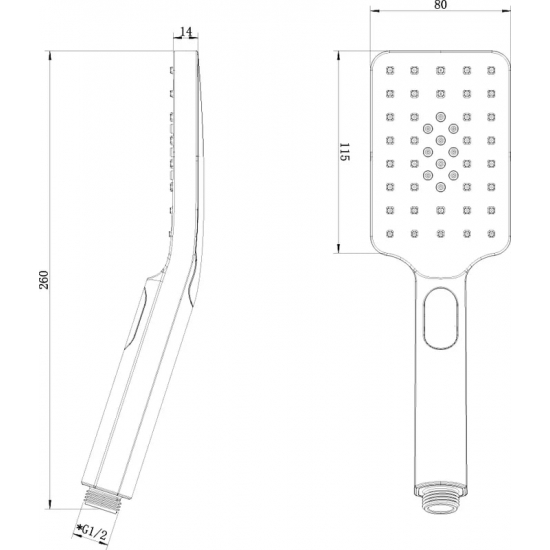 Лейка для душа LEMARK LM8123C хром, 3 режима