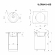 Мойка для кухни ULGRAN U-405 D=495 мм, тёмно-серый