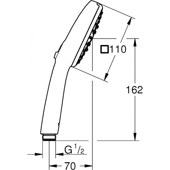 Лейка для душа GROHE Tempesta Cube 27574003 хром