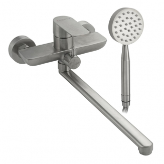 Смеситель для ванны MAGNUS М9441 из нержавеющей стали, сатин