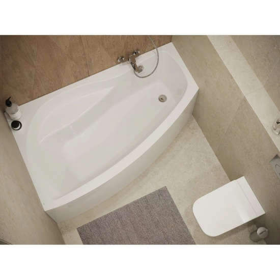 Акриловая ванна SANTEK Майорка XL L 160х95 см, угловая, с каркасом, асимметричная