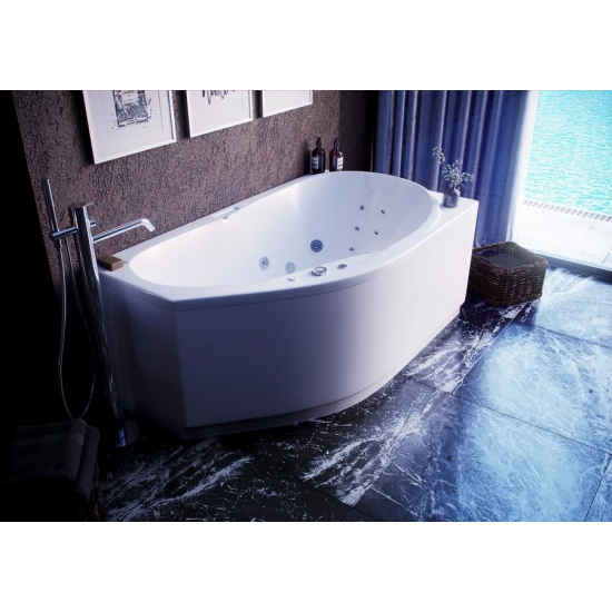 Акриловая ванна АКВАТЕК Таурус TAR170-0000129 R 170x100 см, с каркасом, с фронтальным экраном