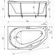 Акриловая ванна АКВАТЕК Таурус TAR170-0000084 L 170x100 см, с каркасом, с фронтальным экраном