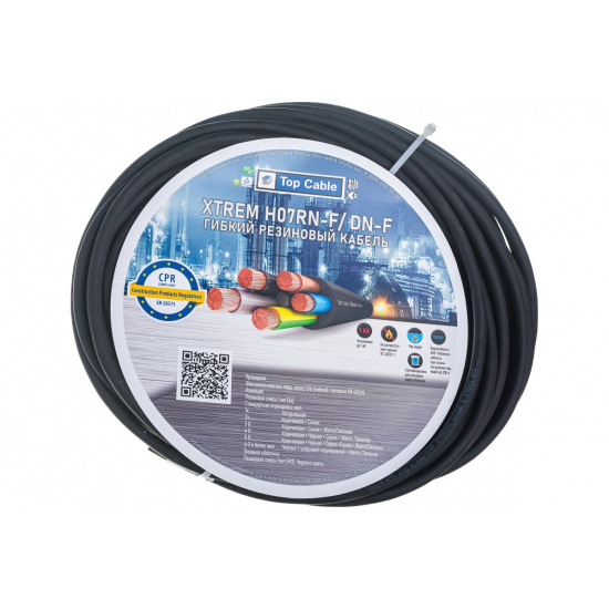 Силовой гибкий кабель H07RN-F 2x1 Top Cable XTREM бухта 100 метров