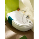 Акриловая ванна CERSANIT Joanna L 150x95 см, угловая, с ножками, асимметричная