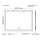 Зеркало MIXLINE Норма-Лайт 800x600 сенсорный выключатель, светодиодная подсветка