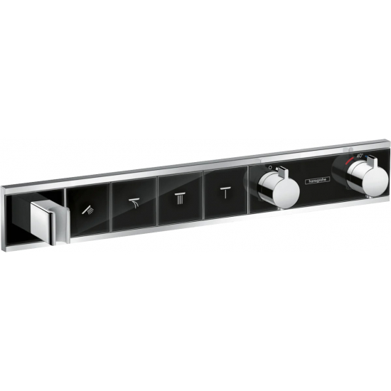 Термостатический смеситель встраиваемый HANSGROHE RainSelect 15357600 шлифованный чёрный хром