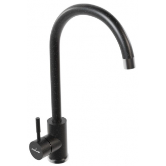 Смеситель для кухни из нержавеющей стали MIXLINE ML-GS15 (308), чёрный