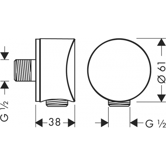 Шланговое подключение HANSGROHE FixFit 26453000 хром