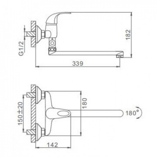 Смеситель для ванны FRAP F2115