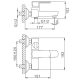 Смеситель для ванны FRAP H73 F3273 хром