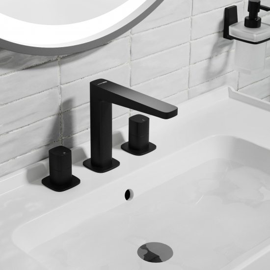 Смеситель для раковины WASSERKRAFT Nuthe 9135 чёрный матовый
