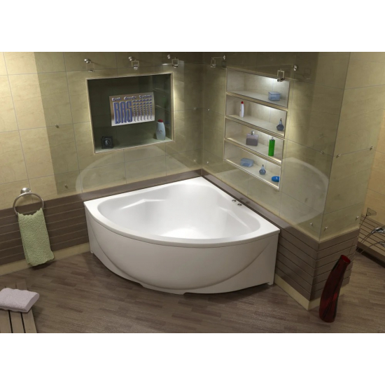 Акриловая ванна BAS Империал 150x150 см, угловая, с каркасом, четверть круга