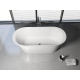 Акриловая ванна AQUANET Smart 260047 170x80 см, овальная, с ножками, со сливом-переливом
