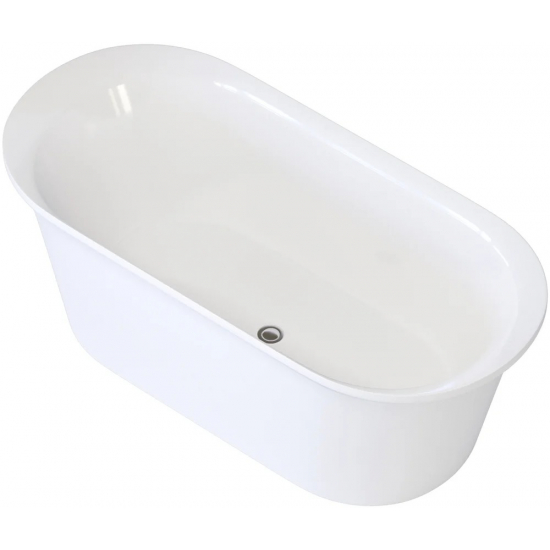 Акриловая ванна AQUANET Smart 260047 170x80 см, овальная, с ножками, со сливом-переливом