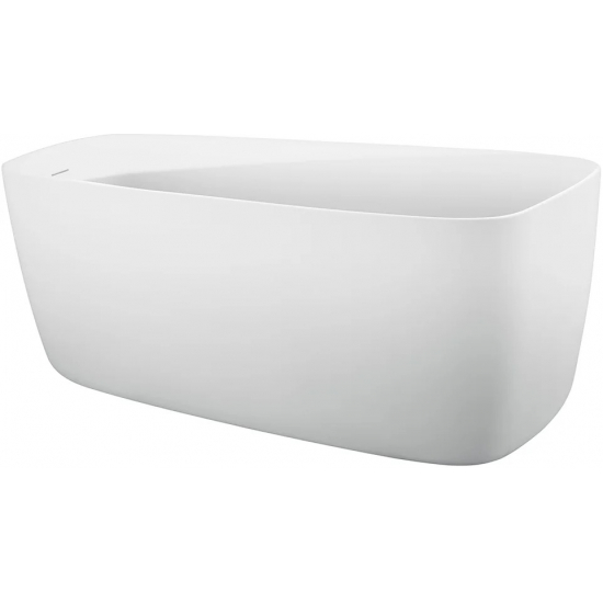 Акриловая ванна AQUANET Trend 260052 170x80 см, с ножками, со сливом-переливом, белая матовая