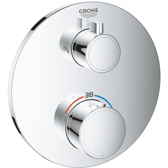 Термостатический смеситель встраиваемый GROHE Grohtherm 24076000 С ВНУТРЕННЕЙ ЧАСТЬЮ, хром