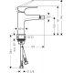 Смеситель для биде HANSGROHE Metropol 32520990 с донным клапаном Push-Open