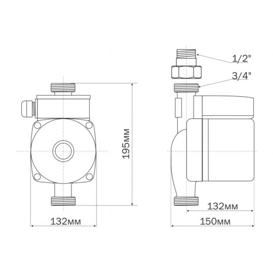 Насос повышения давления AQUARIO AC 1512-195A