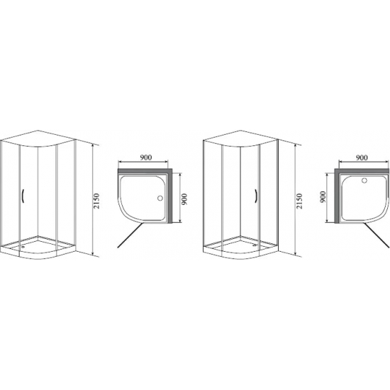 Душевая кабина TIMO Premium ARMO H-506 L/R 90x90x215 с хамамом