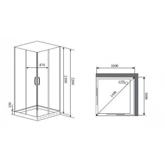 Душевая кабина TIMO Premium NURA H-516 100x100x220 с хамамом