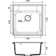 Мойка для кухни GRANFEST Quarz(ECO) Z48 478х478 мм кварцевая, бежевый