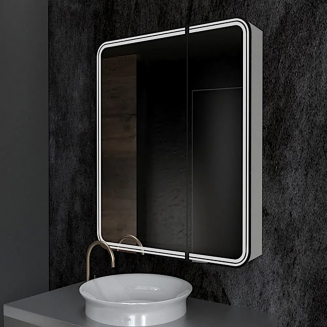 Зеркало-шкаф MIXLINE Адриана 70x80 с подсветкой, сенсорный выключатель левый