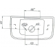 Бачок для унитаза ЛОБНЯ Комфорт боковое подключение, межосевое 130 мм
